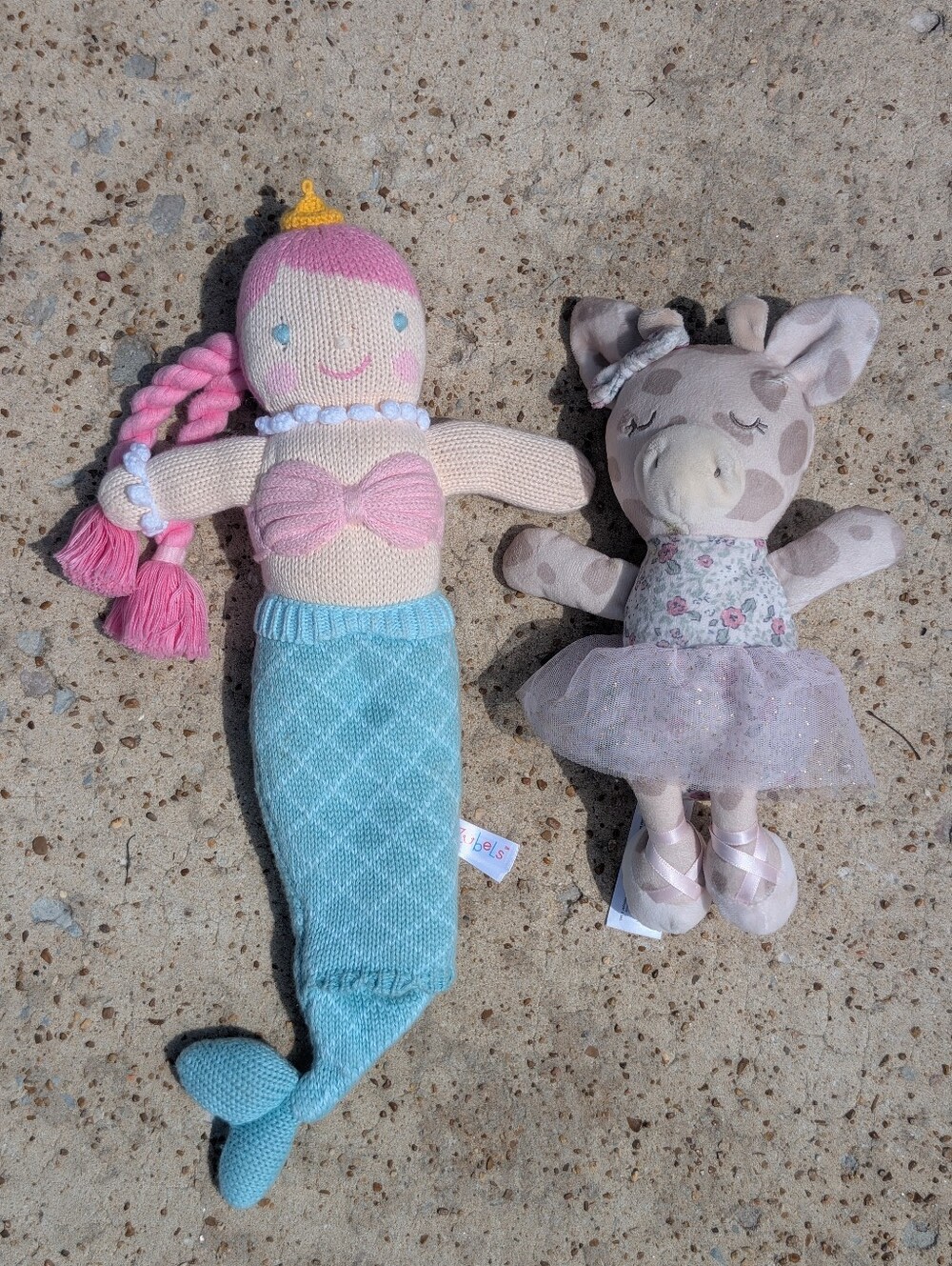 Marina the Walking Mermaid Knit Doll And Chickpea Ballerina Giraffe Plushie
